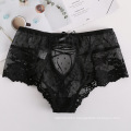 Panties Wholesale China Hollow Out Sexy Underwear High-rise Transparent Briefs Back Open Lace Woman Panties